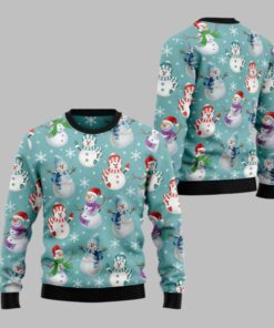 2025 Christmas Love Snowman Ugly Christmas Sweater  