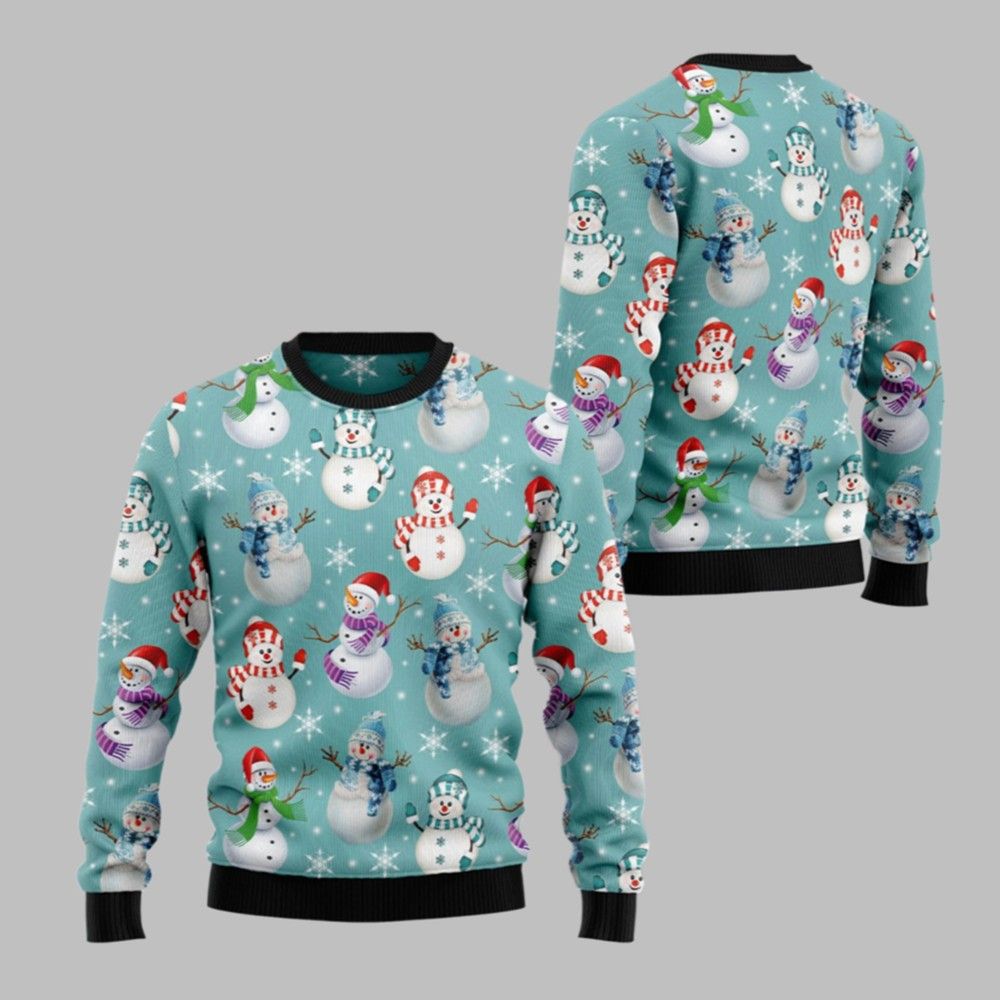 2025 Christmas Love Snowman Ugly Christmas Sweater - Grishko.com