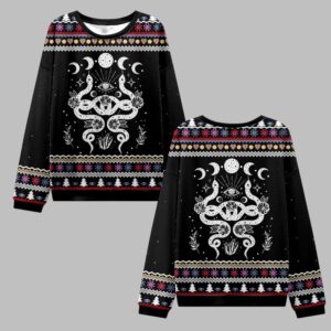 2025 Christmas Lunar Serpent Alchemy Ugly Christmas Sweater - Grishko.com