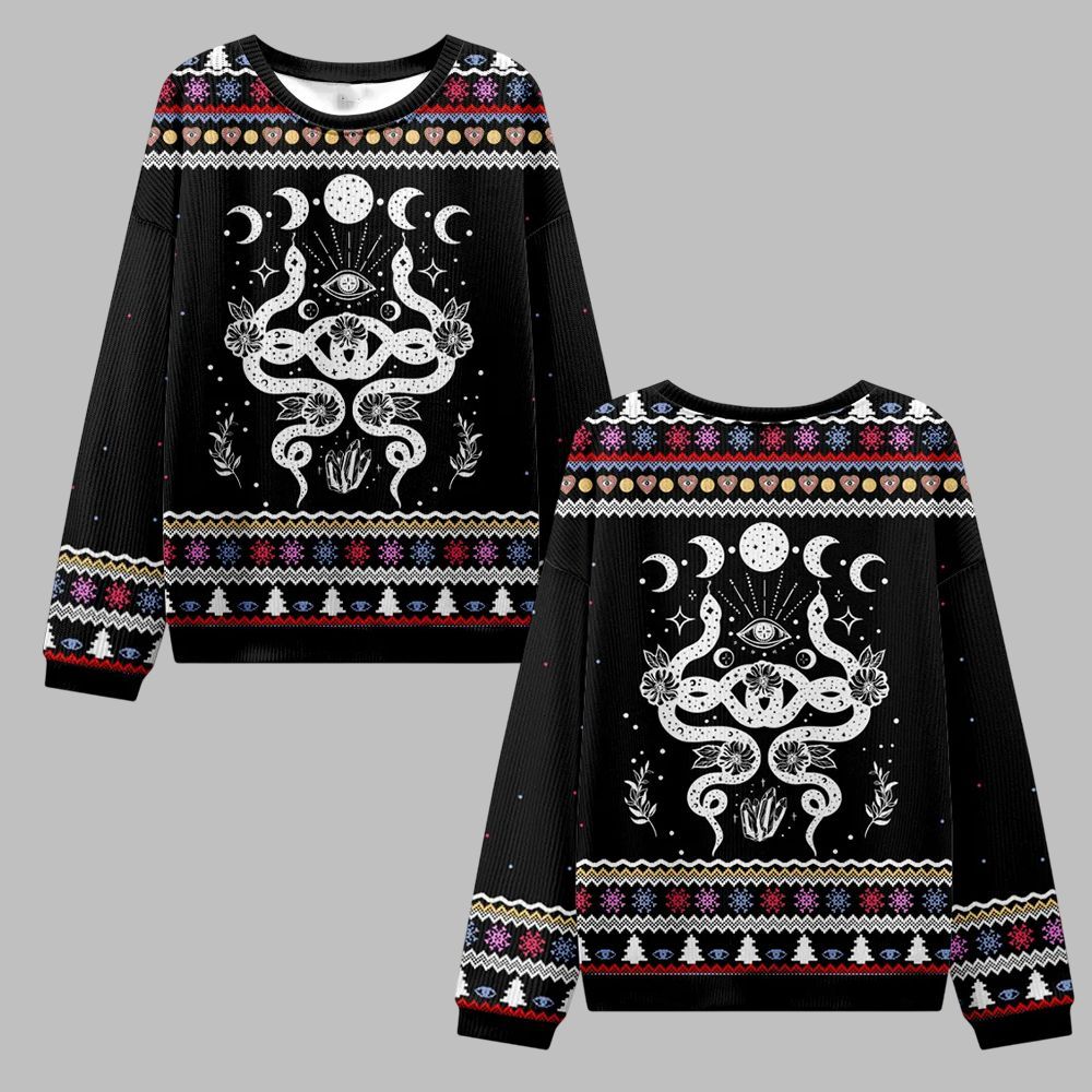 2025 Christmas Lunar Serpent Alchemy Ugly Christmas Sweater - Grishko.com