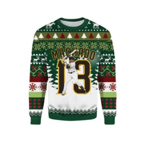 Alternative view of 2025 Christmas Machado Padres Ugly Sweater - Grishko.com