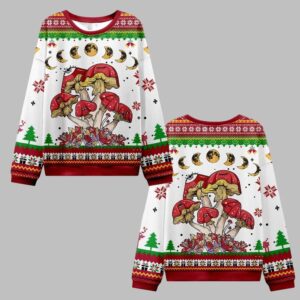 2025 Christmas Magic Mushroom Ugly Christmas Sweater - Grishko.com