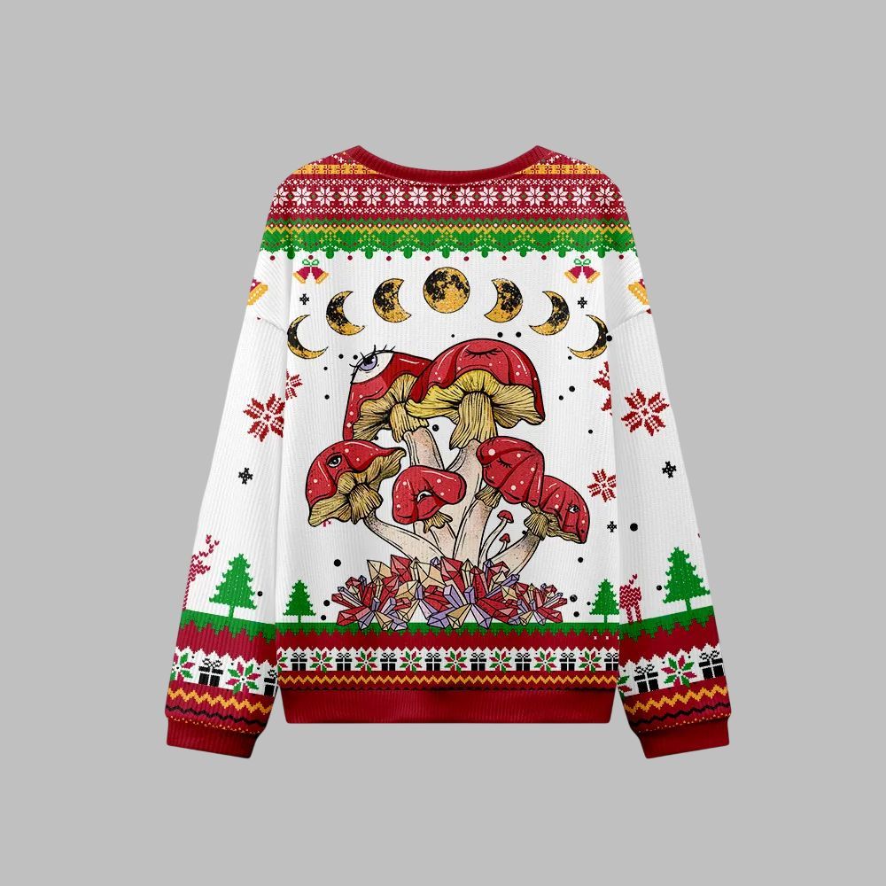 2025 Christmas Magic Mushroom Ugly Christmas Sweater - Image 3