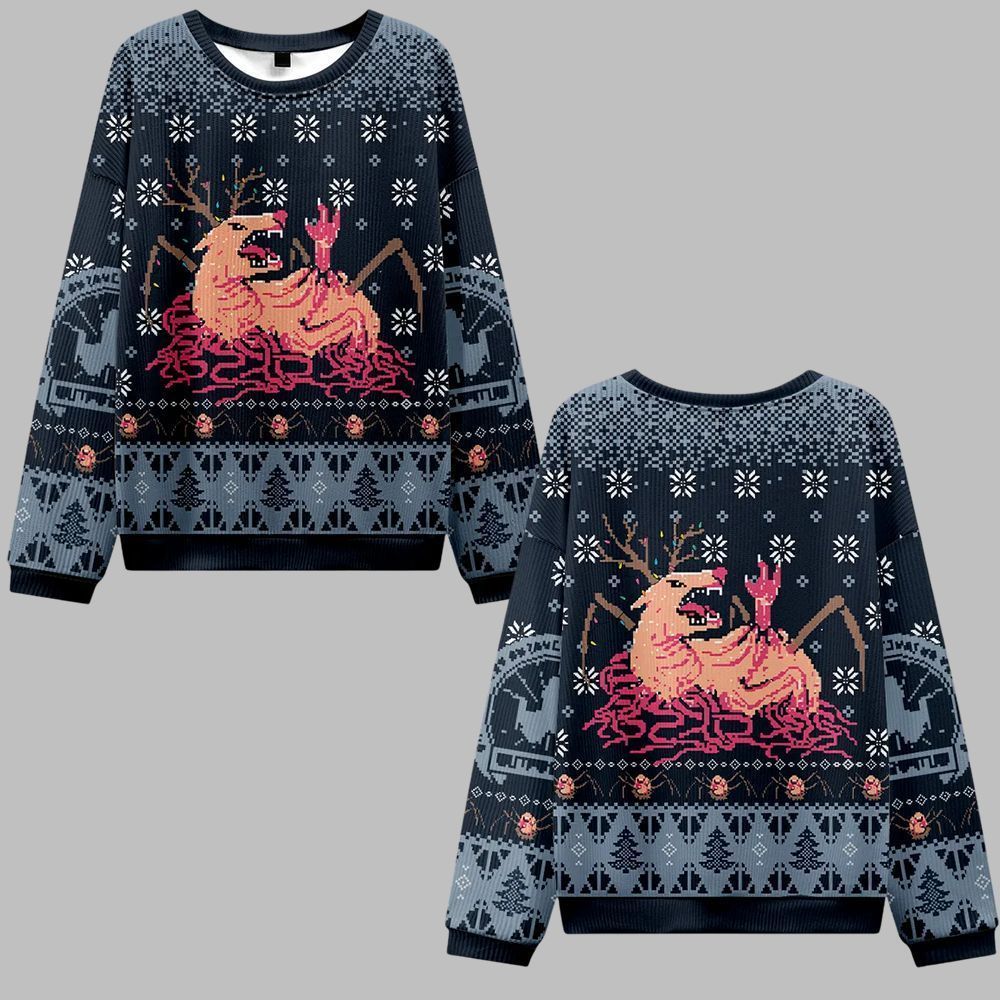 2025 Christmas Man is The Warmest Place to Hide Ugly Christmas Sweater - Grishko.com