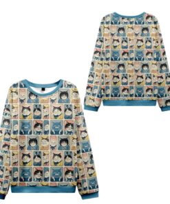 Alternative view of 2025 Christmas Many Cats Are Watching You Ugly Sweater  