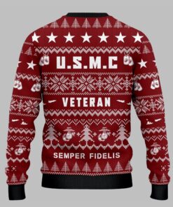 Alternative view of 2025 Christmas Marine Corps Semper Fidelis Ugly Sweater  