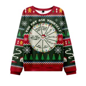 Alternative view of 2025 Christmas May Ask Yourself Ugly Sweater - Grishko.com