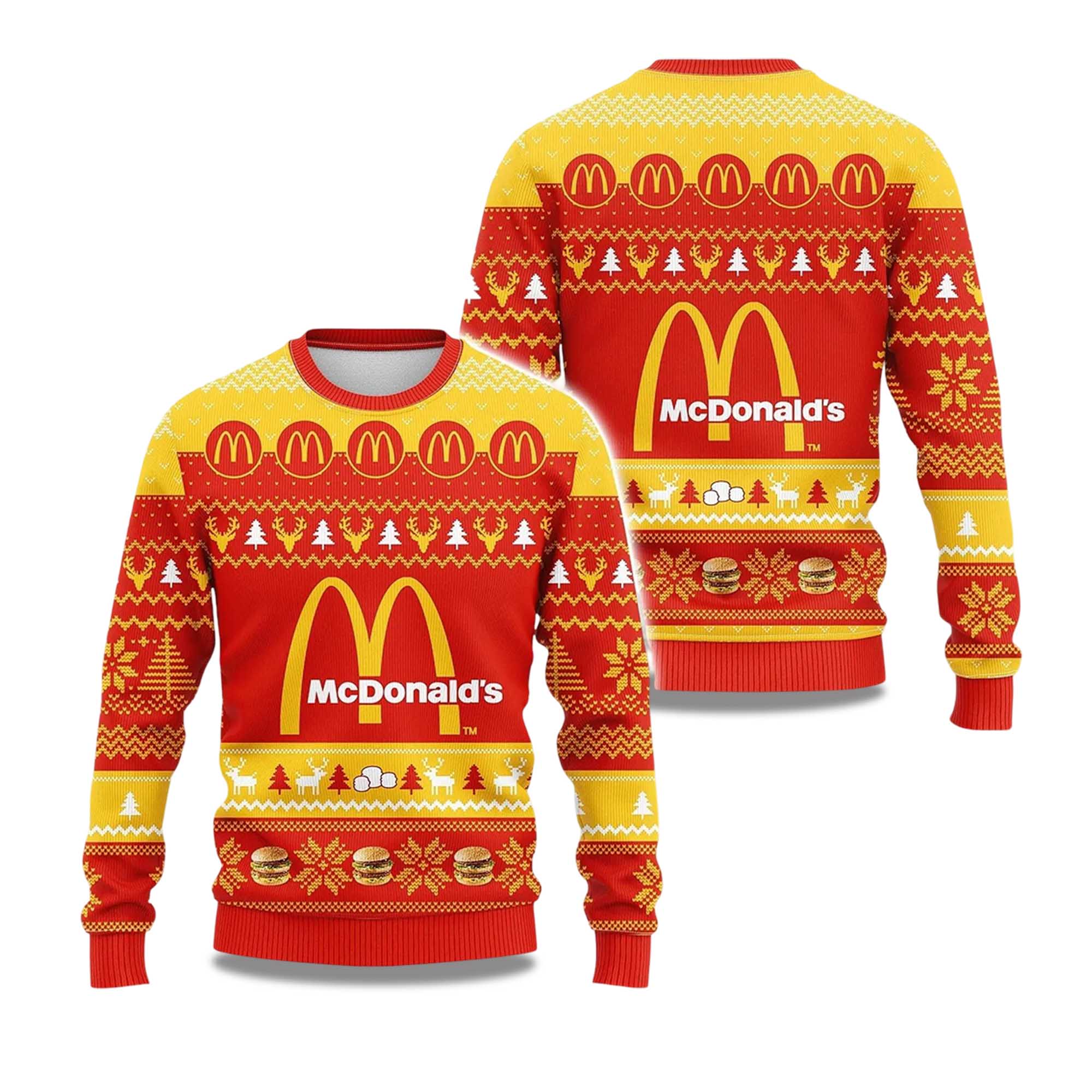 2025 Christmas McDonald's Ugly Sweater