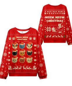 Alternative view of 2025 Christmas Meow Meow Christmas Ugly Sweater  