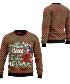 Alternative view of 2025 Christmas Mermaid Kisses And Christmas Wishes Ugly Christmas Sweater  
