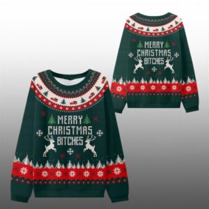 2025 Christmas Merry Christmas Bitches Ugly Sweater - Grishko.com
