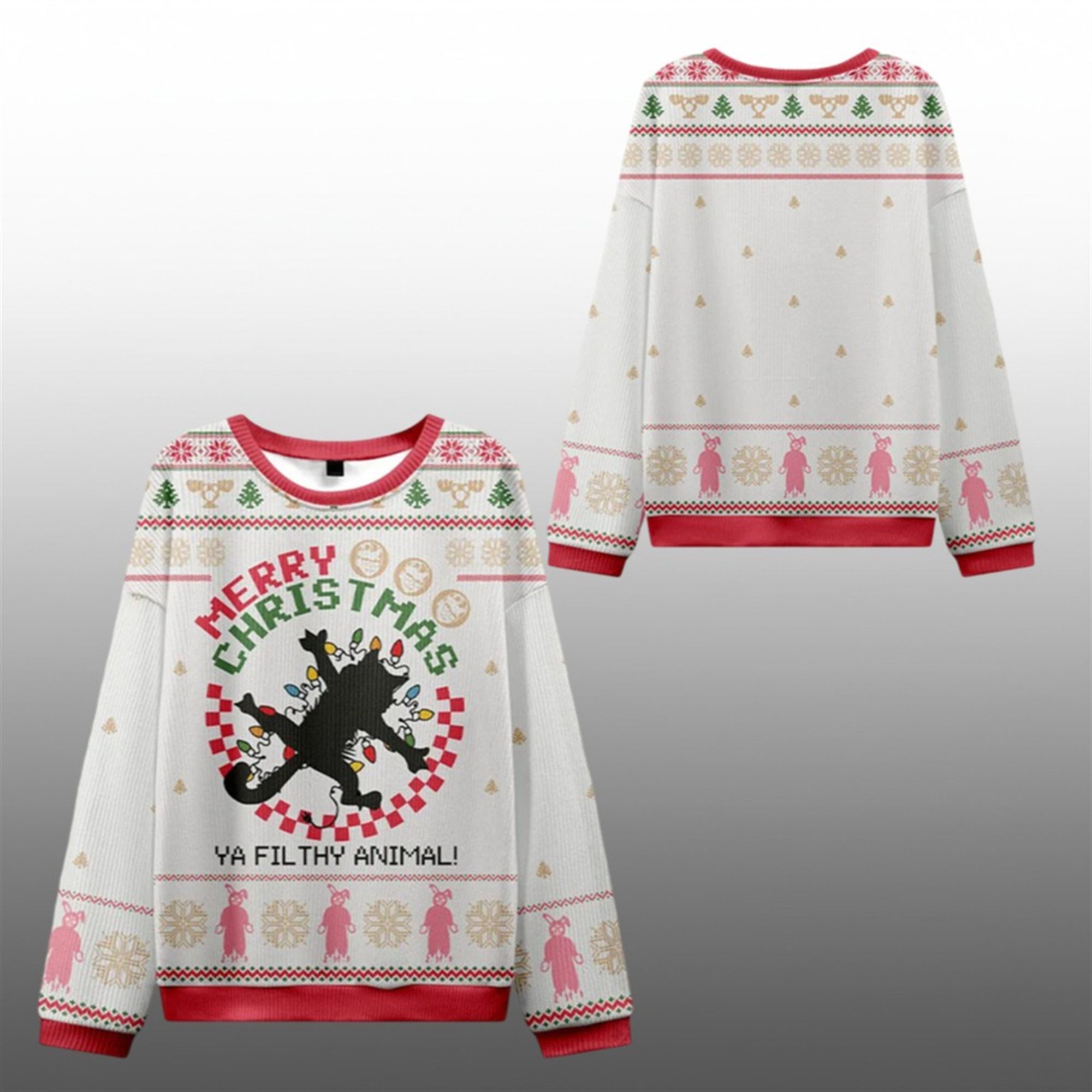 2025 Christmas Merry Christmas Ya Filthy Ugly Sweater - Grishko.com