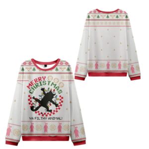 Alternative view of 2025 Christmas Merry Christmas Ya Filthy Ugly Sweater - Grishko.com