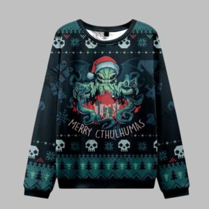 Alternative view of 2025 Christmas Merry Cthulhumas Ugly Christmas Sweater - Grishko.com
