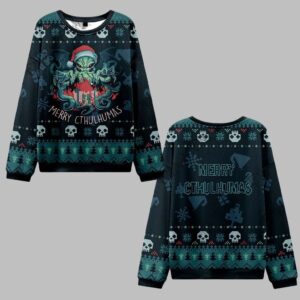 2025 Christmas Merry Cthulhumas Ugly Christmas Sweater - Grishko.com