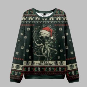 Alternative view of 2025 Christmas Merry Cthulhumas Vintage Ugly Christmas Sweater - Grishko.com