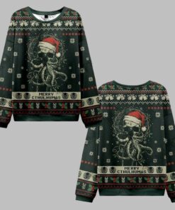 2025 Christmas Merry Cthulhumas Vintage Ugly Christmas Sweater  
