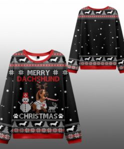 2025 Christmas Merry Dachshund Ugly Sweater  