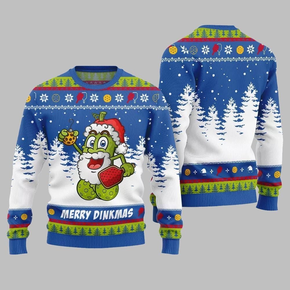 2025 Christmas Merry Dinkmas Pickleball Ugly Christmas Sweater - Grishko.com