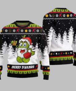 Alternative view of 2025 Christmas Merry Dinkmas Pickleball Ugly Christmas Sweater  