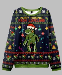 Alternative view of 2025 Christmas Merry Frogmas from Loveland Ugly Christmas Sweater  