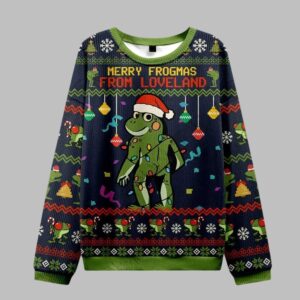 Alternative view of 2025 Christmas Merry Frogmas from Loveland Ugly Christmas Sweater - Grishko.com