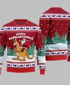 2025 Christmas Merry Kangaroomas Ugly Christmas Sweater  