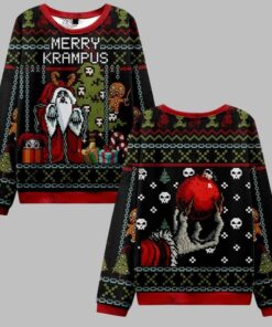 2025 Christmas Merry Krampus Ugly Christmas Sweater  