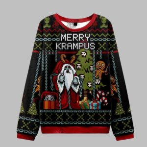 Alternative view of 2025 Christmas Merry Krampus Ugly Christmas Sweater - Grishko.com