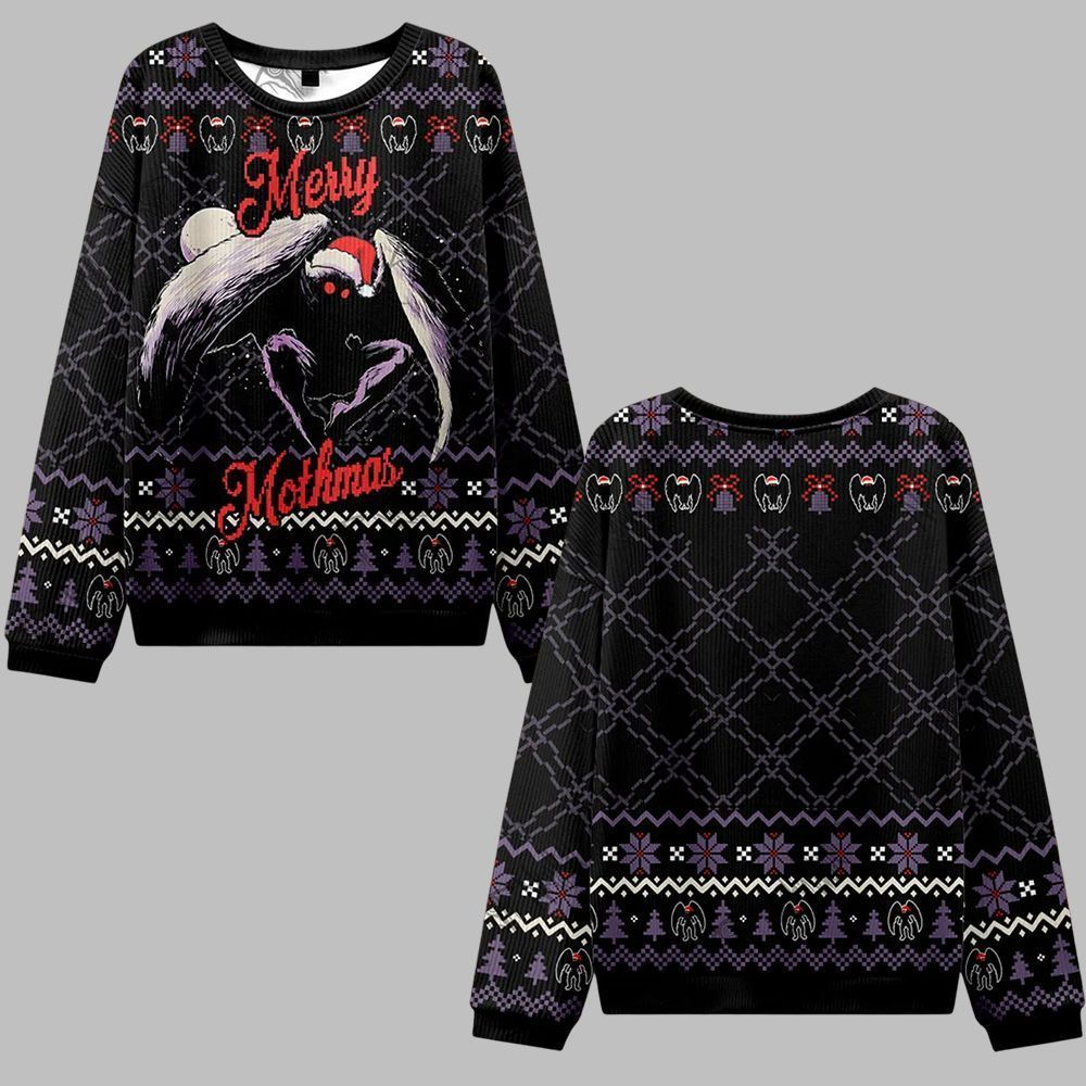 2025 Christmas Merry Mothmas Ugly Christmas Sweater - Grishko.com