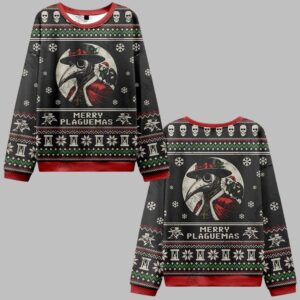 2025 Christmas Merry Plaguemas Ugly Christmas Sweater - Grishko.com