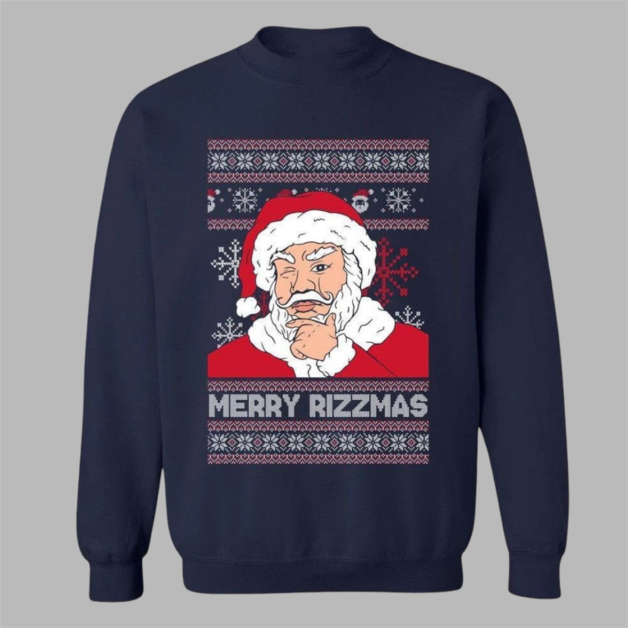 2025 Christmas Merry Rizzmas Santa Ugly Sweater - Grishko.com