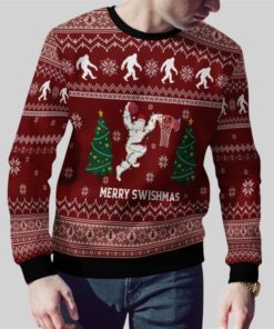 Alternative view of 2025 Christmas Merry Swishmas Basketball Ugly Sweater  