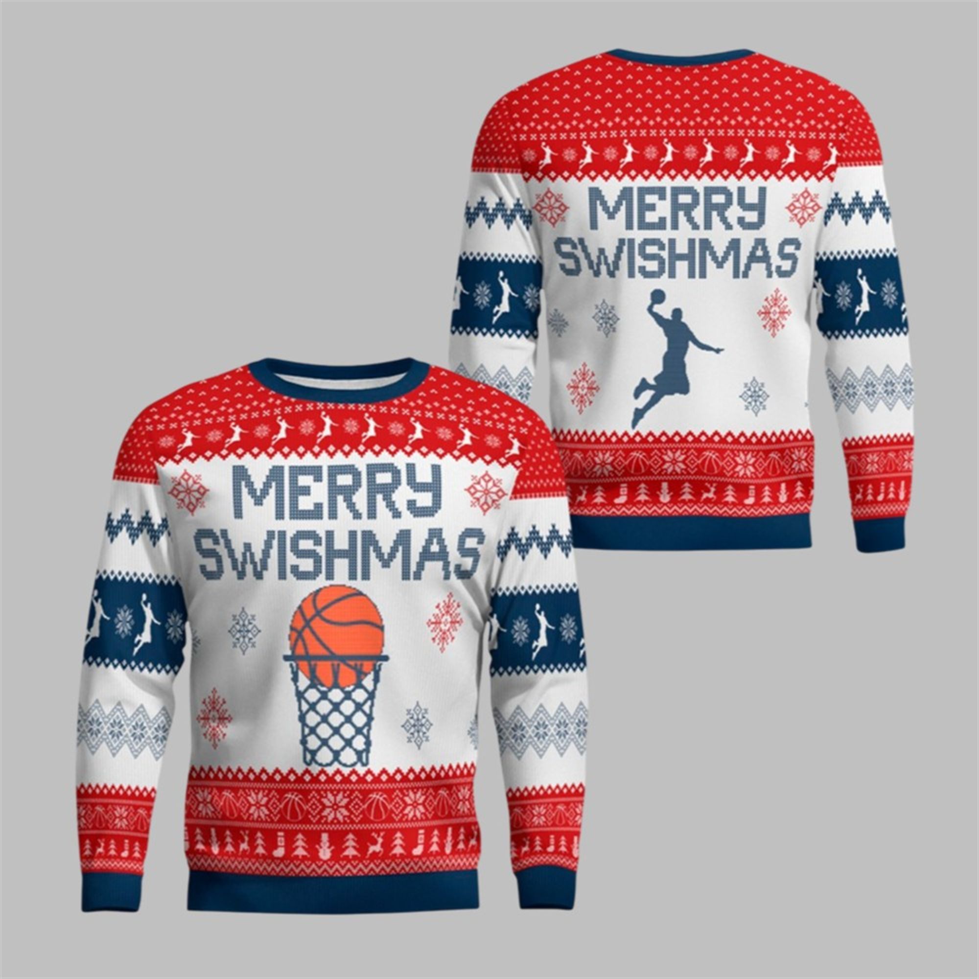 2025 Christmas Merry Swishmas Ugly Sweater - Grishko.com