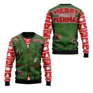Alternative view of 2025 Christmas Merry Xmas Ugly Christmas Sweater - Grishko.com