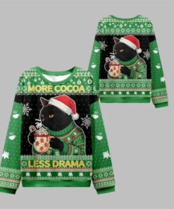 2025 Christmas More Cocoa Less Drama Ugly Sweater  