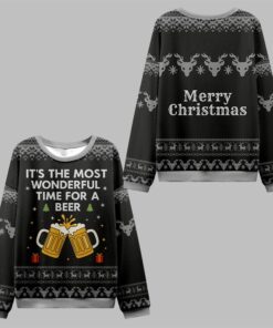 2025 Christmas Most Wonderful Beer Time Ugly Sweater  