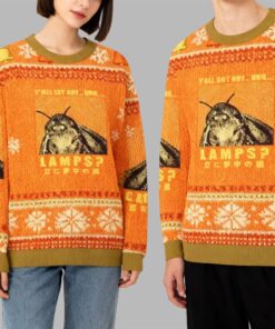 Alternative view of 2025 Christmas Moth Obsessed With The Light Ugly Sweater  