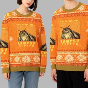 Alternative view of 2025 Christmas Moth Obsessed With The Light Ugly Sweater - Grishko.com