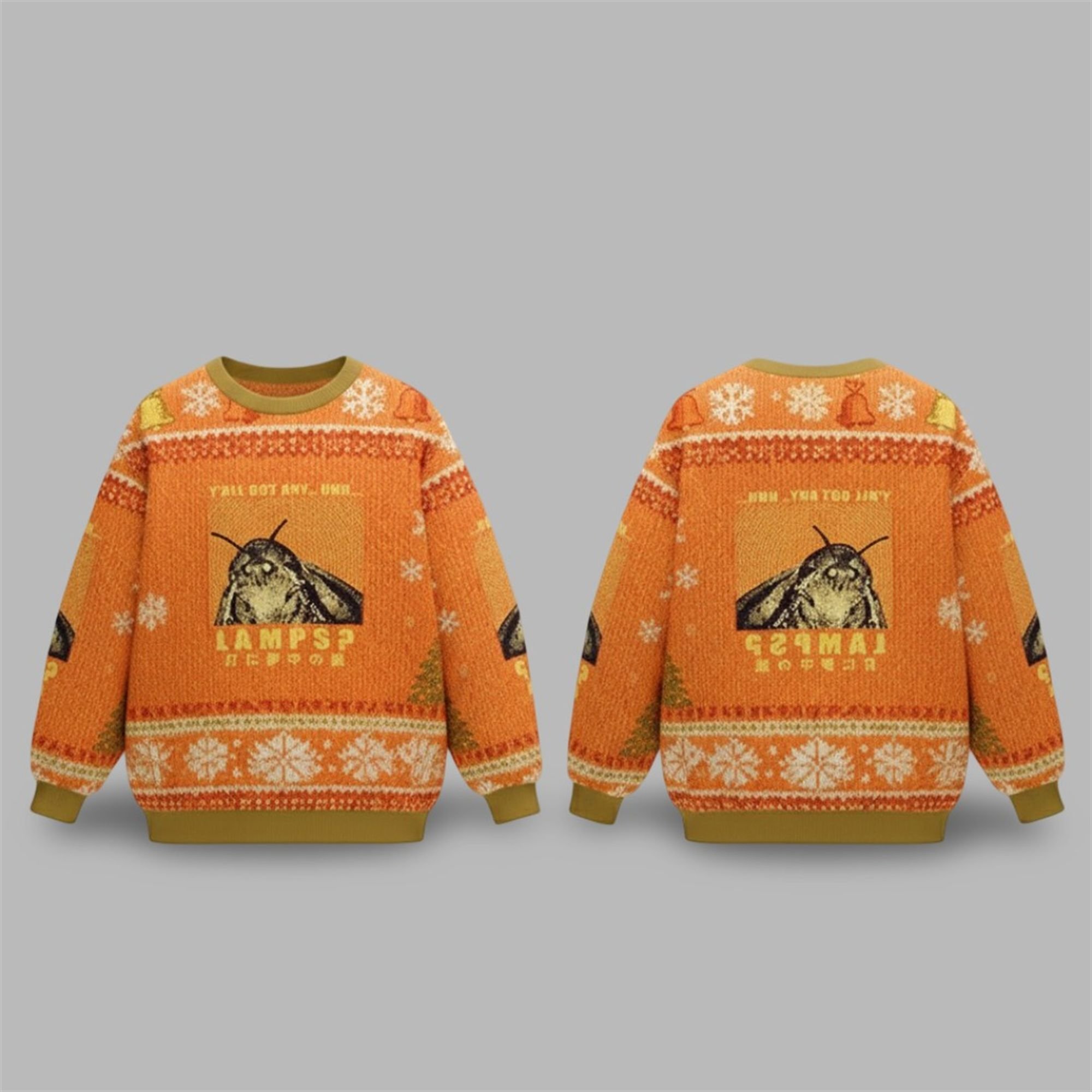 2025 Christmas Moth Obsessed With The Light Ugly Sweater - Grishko.com