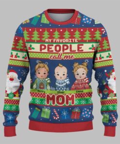 Alternative view of 2025 Christmas My Favorite People Call Me Mom Ugly Sweatshirt  