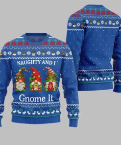 Alternative view of 2025 Christmas Naughty And I Gnome It Ugly Sweater  