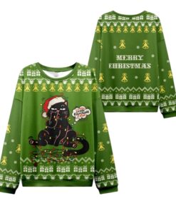 Alternative view of 2025 Christmas Naughty Black Cat Ugly Sweater  