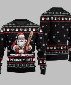 Alternative view of 2025 Christmas Naughty List Santa Ugly Christmas Sweater 