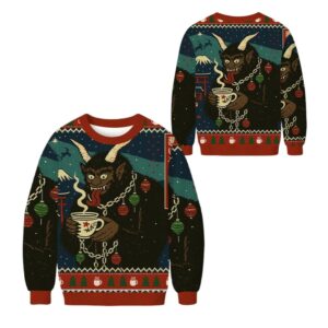 Alternative view of 2025 Christmas Naughty List Ugly Sweater - Grishko.com