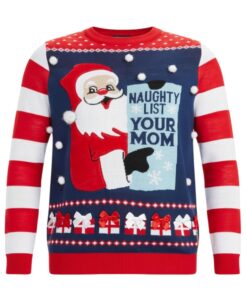 Alternative view of 2025 Christmas Naughty List Your Mom Ugly Christmas Sweater 