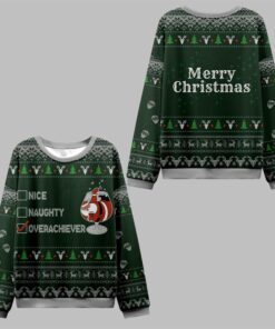 2025 Christmas Nice Naughty Overachiever Ugly Sweater 