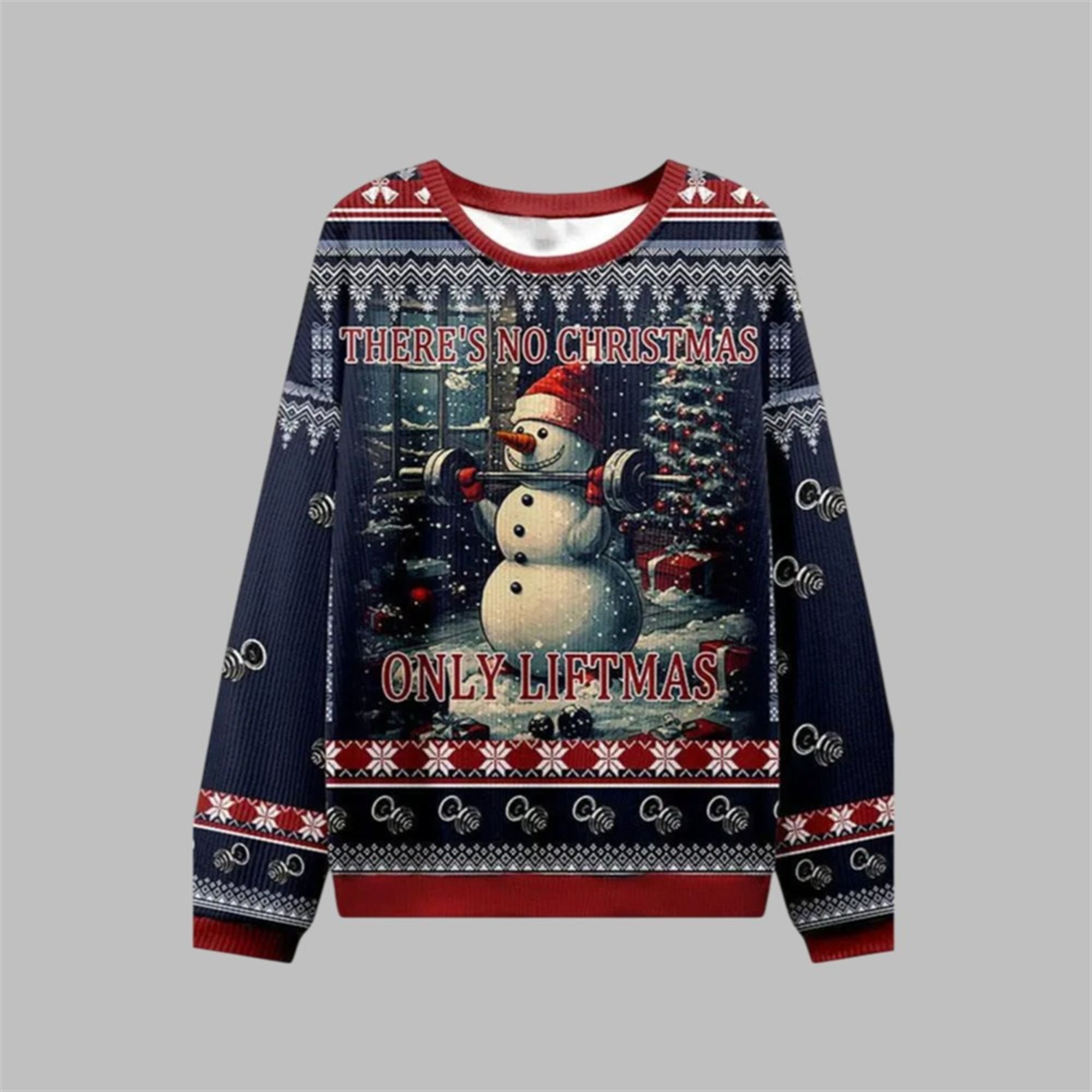 2025 Christmas No Christmas Only Liftmas Ugly Sweater - Grishko.com