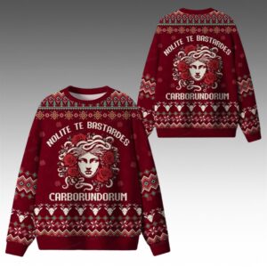 Alternative view of 2025 Christmas Nolite Te Bastardes Carborundorum Ugly Sweater - Grishko.com