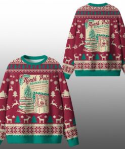 2025 Christmas North Pole Readers Club Ugly Sweater 